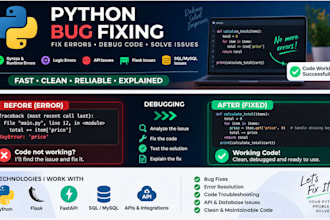 fix bugs and errors in your python code
