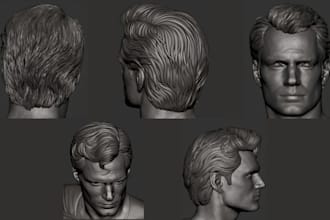 sculpt realistic 3d head model 3d head sculpt 3d bust 3d miniature 3d head print