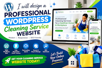 design a professional wordpress cleaning service website