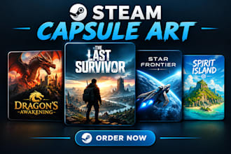 design professional steam capsule art and game key art for your game