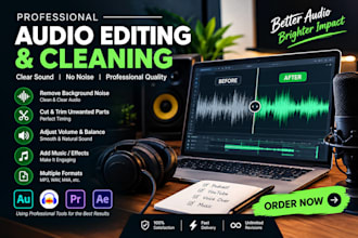 do professional audio editing and improve your audio