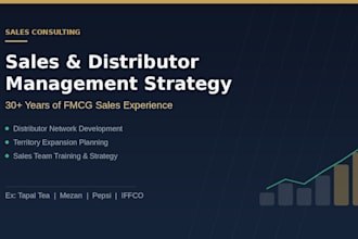 design a sales and distributor management strategy