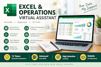 be your excel and operations virtual assistant