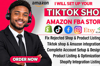 setup optimize your tiktok shop, amazon fba store sales with winning products