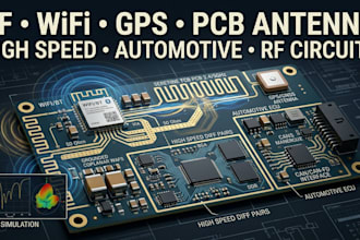design rf wifi gps pcb antennas, high speed and automotive circuits