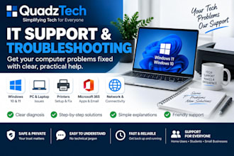 troubleshoot and help fix your computer or IT problems