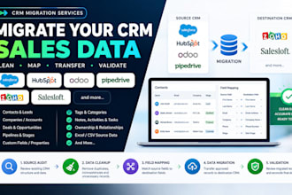 migrate salesforce podio odoo salesloft crm data system field mapping validation