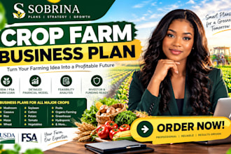 crop grain farm business plan row crops usda fsa farm loan financial model