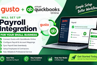 set up gusto and quickbooks online payroll integration for your small business