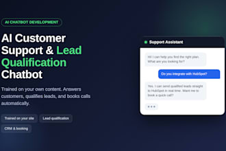 build an ai customer support and lead qualification chatbot
