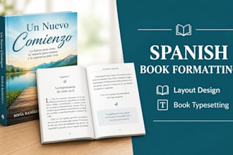 do spanish book formatting, layout design, typesetting amazon kdp spanish book