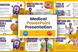 design medical, health nursing powerpoint presentation, google slides keynotes