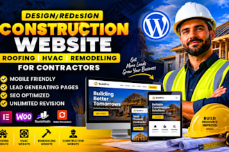 create construction website, roofing, hvac, remodeling website for contractors