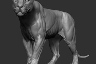 create 3d creature models for games, animals, film, and 3d printing