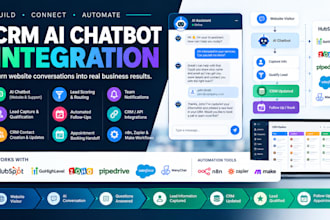 build crm ai chatbot integration n8n zapier make ai chatbot automation