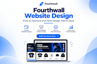do fourth wall website fourthwall tshirt print on demand creator website design