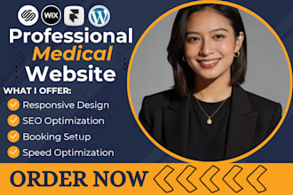 design dental website, doctor, medical, clinic website, home care website
