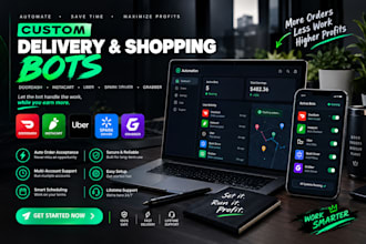 build custom doordash bot, spark driver bot, instacart bot automation