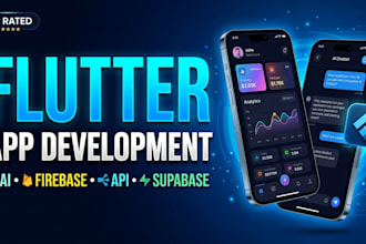 build a flutter mobile app with ai, firebase, apis and modern UI