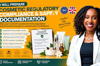 prepare cosmetic regulatory and safety documentation