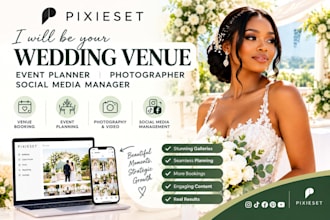 be your pixieset wedding venue event planner photographer social media manager