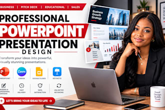 create professional powerpoint presentations and canva presentations