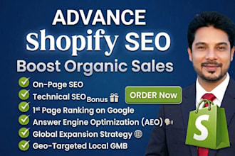 execute shopify SEO, aeo and GEO for traffic and revenue growth
