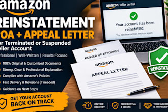 amazon reinstatement poa appeal letter for terminated suspended seller account