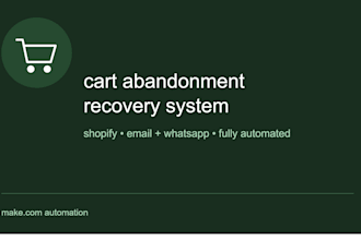 build a shopify cart abandonment recovery automation