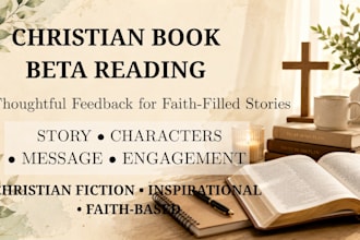 beta read your christian fiction book with honest reader feedback