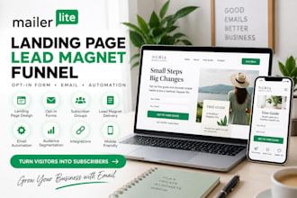 build mailerlite landing page opt in form lead magnet email funnel