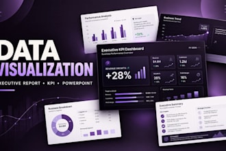 design powerpoint data visualization executive business report presentation