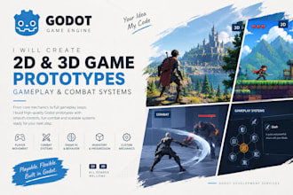 create godot game prototypes, gameplay and combat systems
