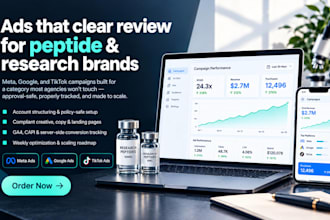 run conversion focused meta and google peptide brand ad creatives