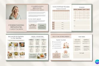design menopause guide, ebook menopause, workbook, perimenopause ebook template