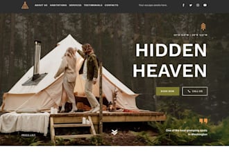 design squarespace campground website rv park website tent rental website