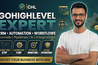 build gohighlevel CRM, workflow automation and sales funnels
