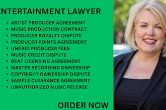 be your ny, ca, nc, florida entertainment lawyer for artist and producer dispute