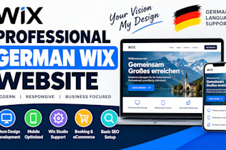 design, redesign and develop a professional german wix website