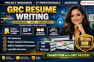 rewrite your IT, legal, audit, project manager resume for grc compliance roles