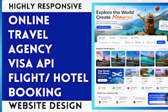build online travel agency visa API flight booking website ota agency