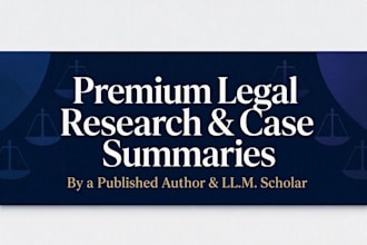 conduct comprehensive legal research and draft case summaries