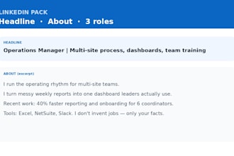 rewrite your resume and linkedin profile in 24 hours