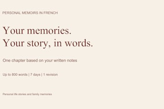 turn your personal memories into a french memoir chapter