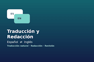translate and write professional content between spanish and english