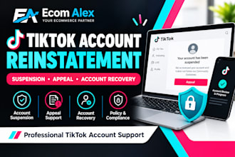 help with tiktok account reinstatement and appeal support