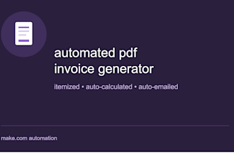 build an automated PDF invoice generator with make
