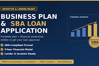 write a business plan and sba loan application for approval