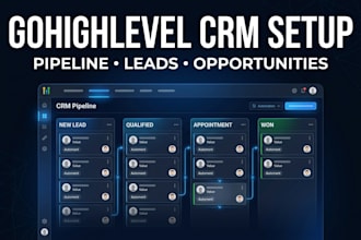 set up gohighlevel CRM pipeline and opportunity management