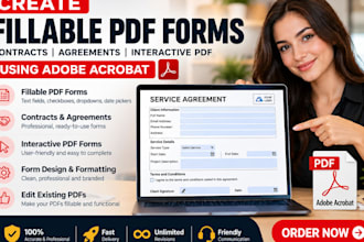 create fillable PDF form contracts agreements interactive pdf form adobe acrobat